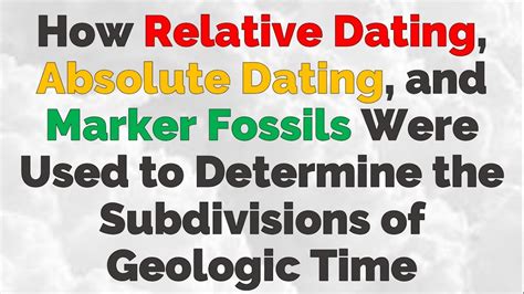 describe how relative and absolute dating were used to subdivide geologic time